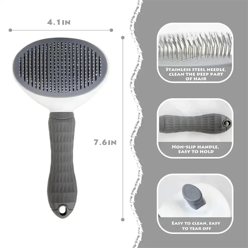 ShedEase™ Self-Cleaning Pet Brush
