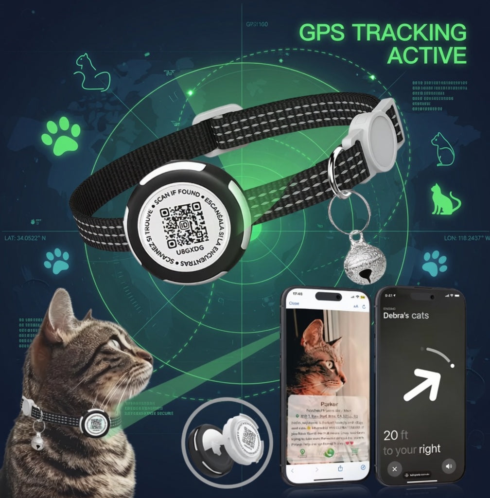 DualGuard™ AirTag & QR ID Cat Collar