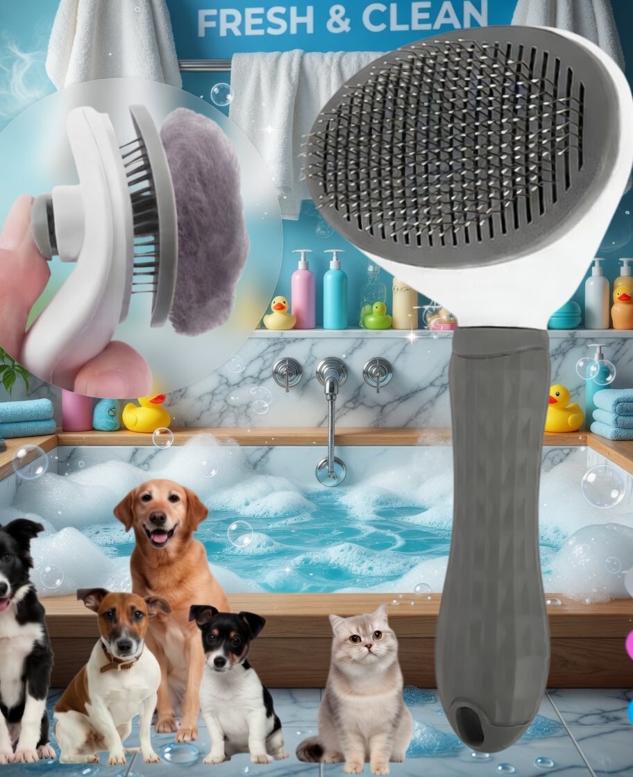 ShedEase™ Self-Cleaning Pet Brush